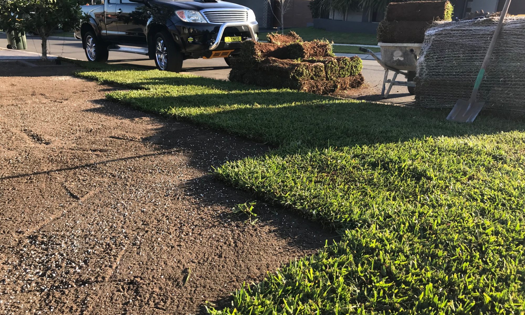 laying turf